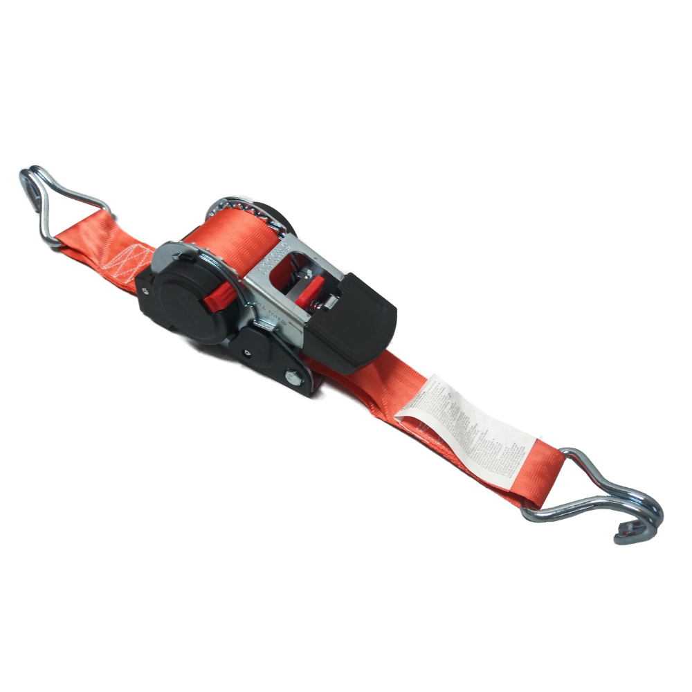 Dureno - Retractable Ratchet ( J Hook ) - 1500 KG Break Strength - 2" X 14.8' - AR50J